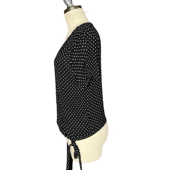 Pink Republic Side Knot Wrap Polka Dot Top size L - Picture 5 of 16